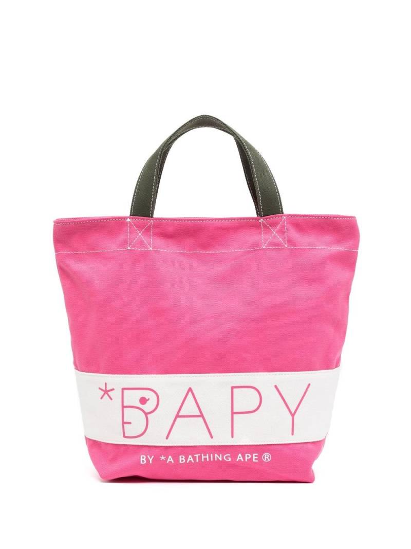 BAPY BY *A BATHING APE® logo-print beach bag - Pink von BAPY BY *A BATHING APE®