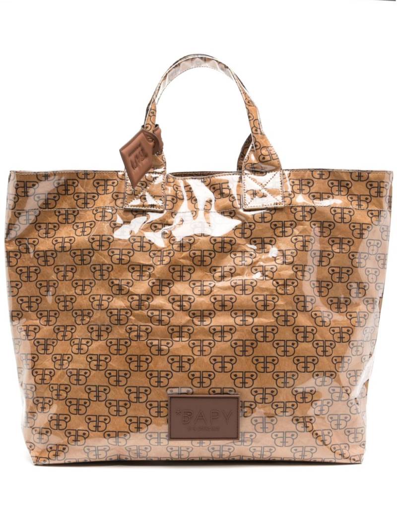 BAPY BY *A BATHING APE® logo tote bag - Brown von BAPY BY *A BATHING APE®