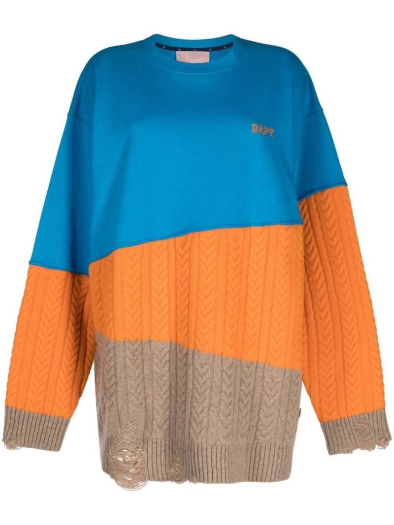 BAPY BY *A BATHING APE® panelled colour-block sweatshirt - Blue von BAPY BY *A BATHING APE®