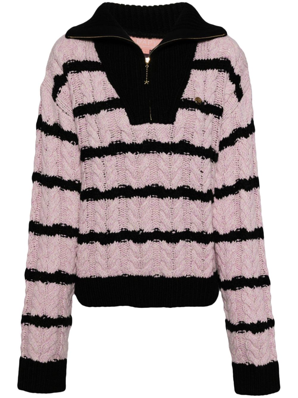 BAPY BY *A BATHING APE® striped half-zip jumper - Pink von BAPY BY *A BATHING APE®