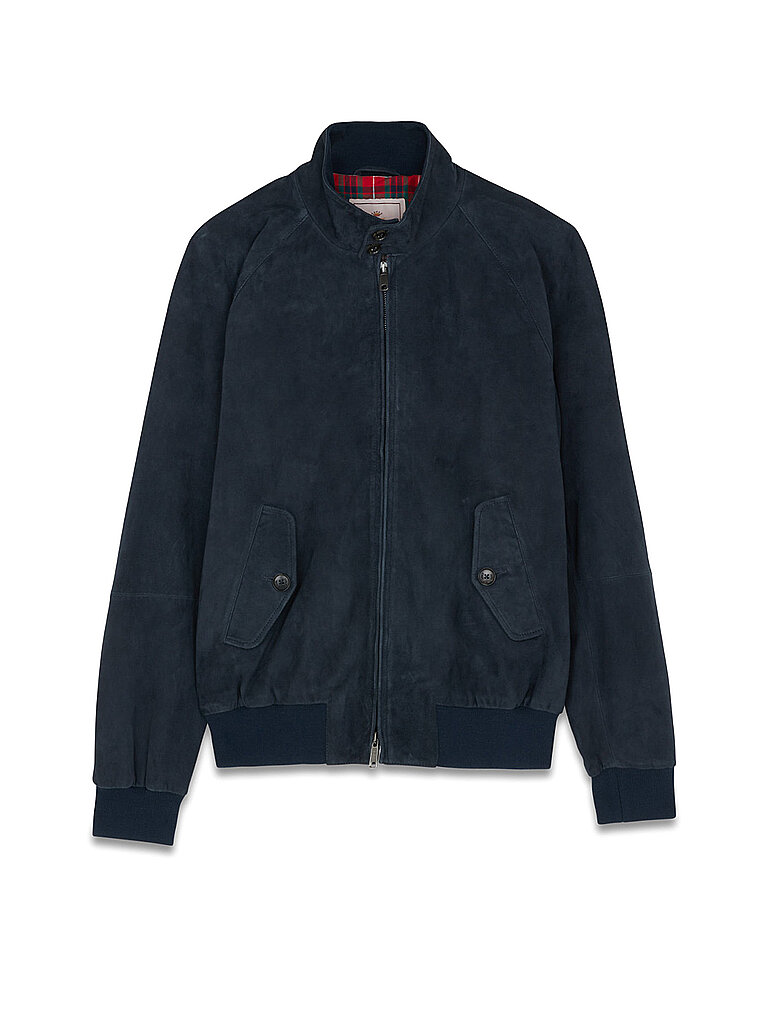 BARACUTA Lederjacke G9 SUEDE blau | L von BARACUTA