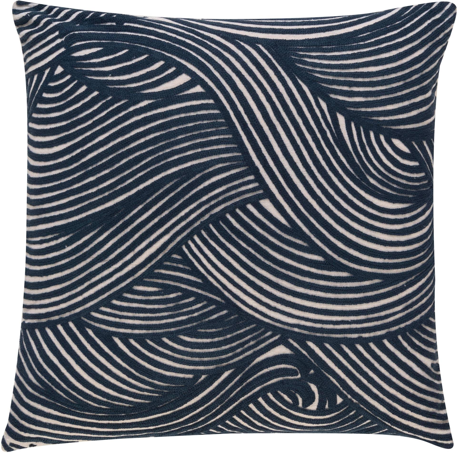 BARBARA Home Collection Dekokissen »Wave«, Kissenhülle ohne Füllung aus besticktem Leinwandgewebe, 50 x 50 cm von BARBARA Home Collection