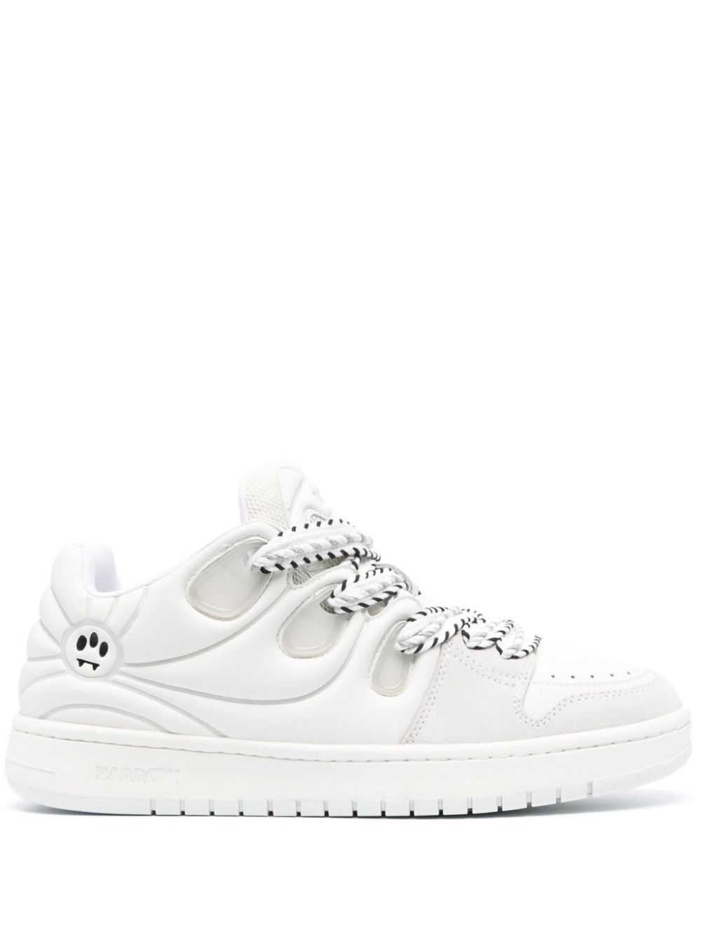 BARROW Ollie panelled leather sneakers - White von BARROW