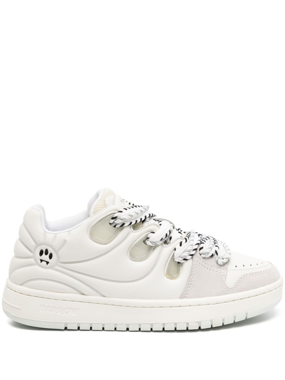 BARROW Ollie panelled leather sneakers - White von BARROW