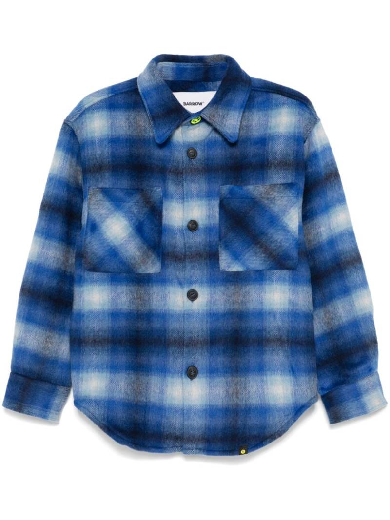 BARROW checked flannel shirt - Blue von BARROW