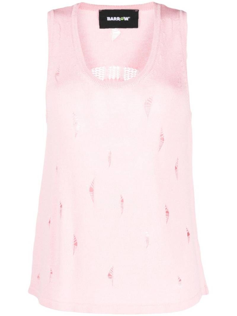 BARROW distressed-effect sleeveless top - Pink von BARROW