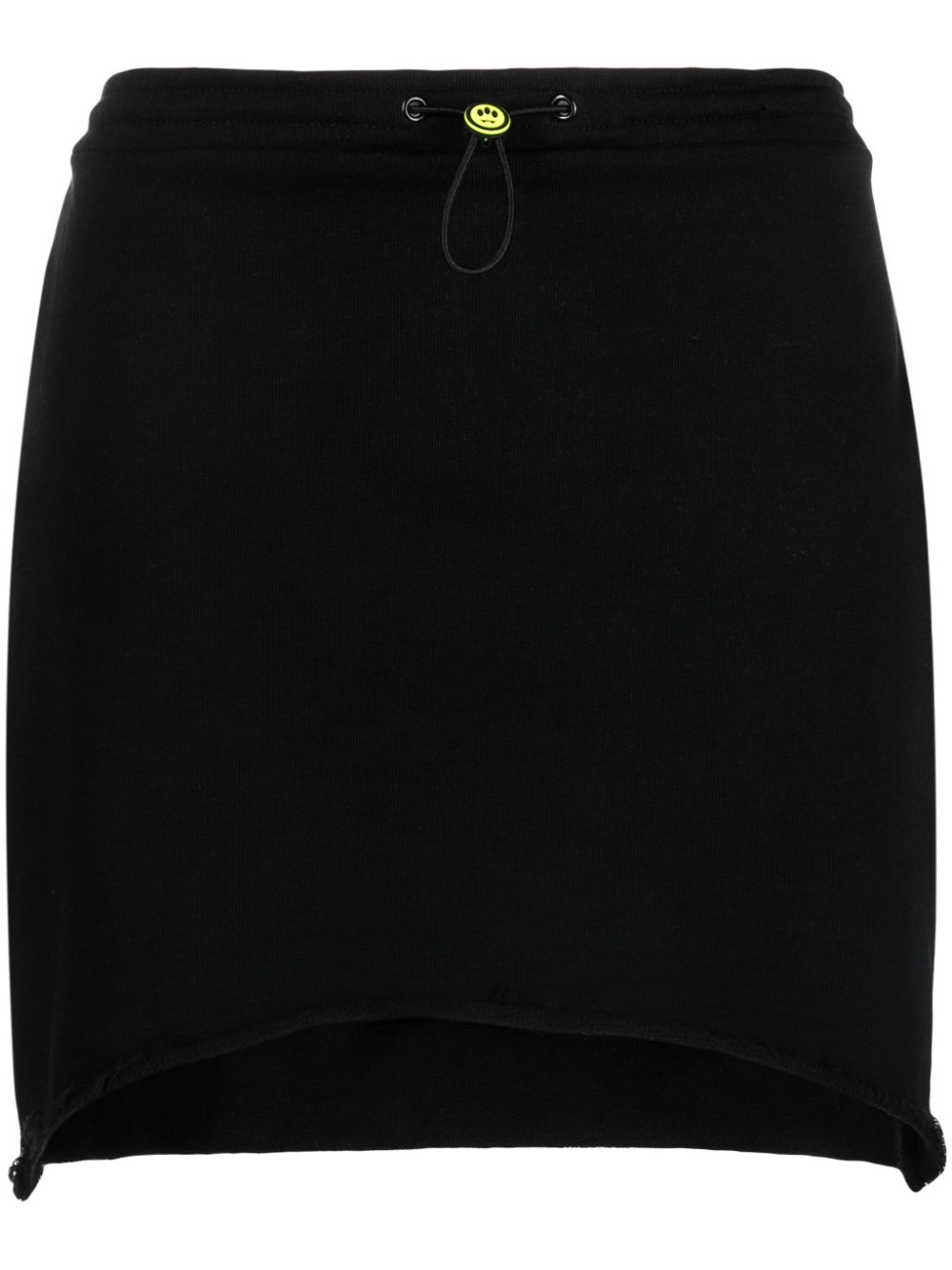 BARROW drawstring-fastening cotton miniskirt - Black von BARROW