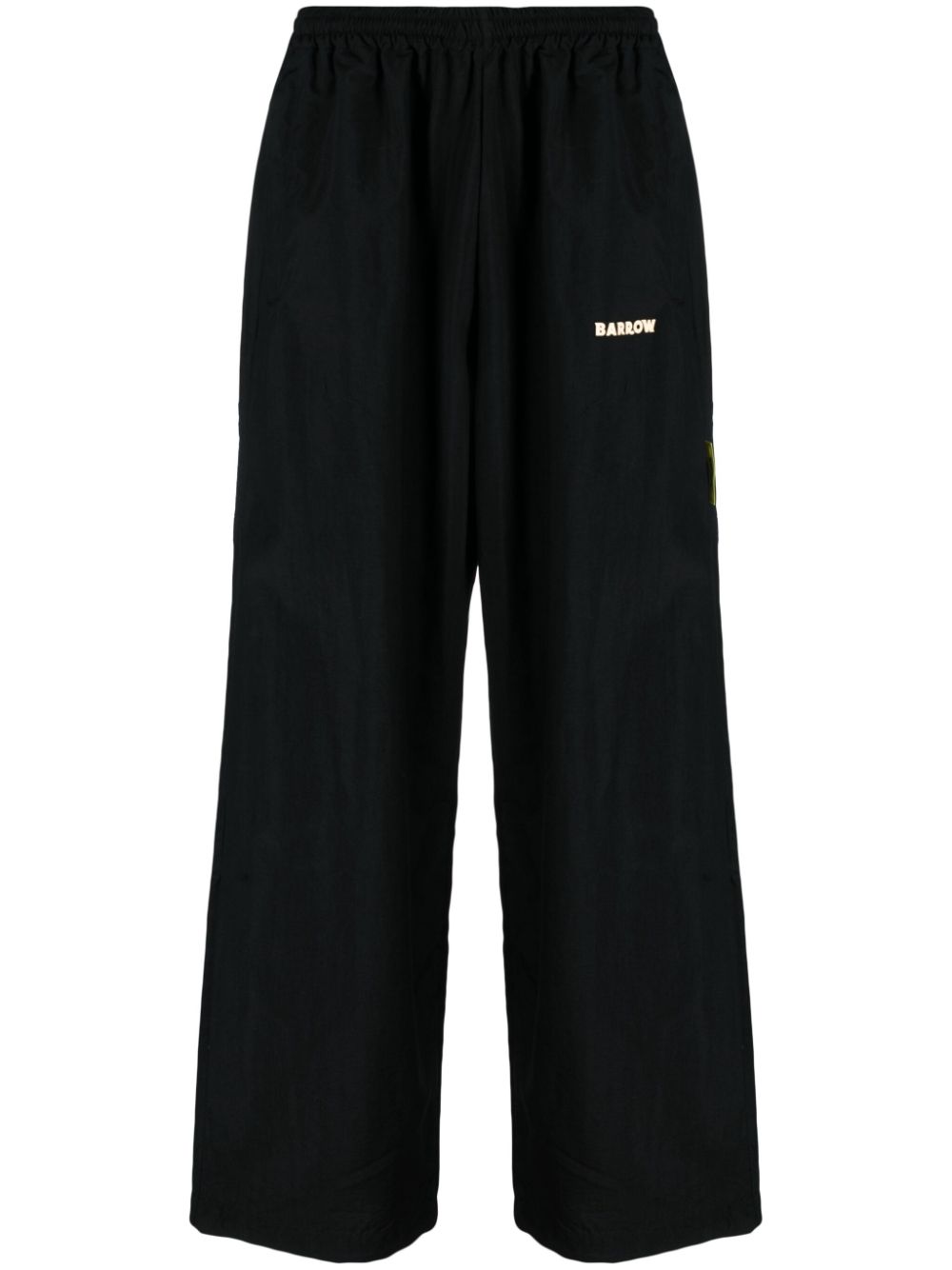 BARROW embroidered-logo motif-zip track pants - Black von BARROW