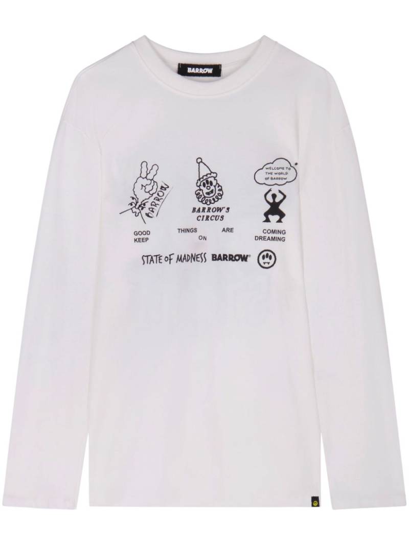 BARROW graphic-print cotton t-shirt - White von BARROW