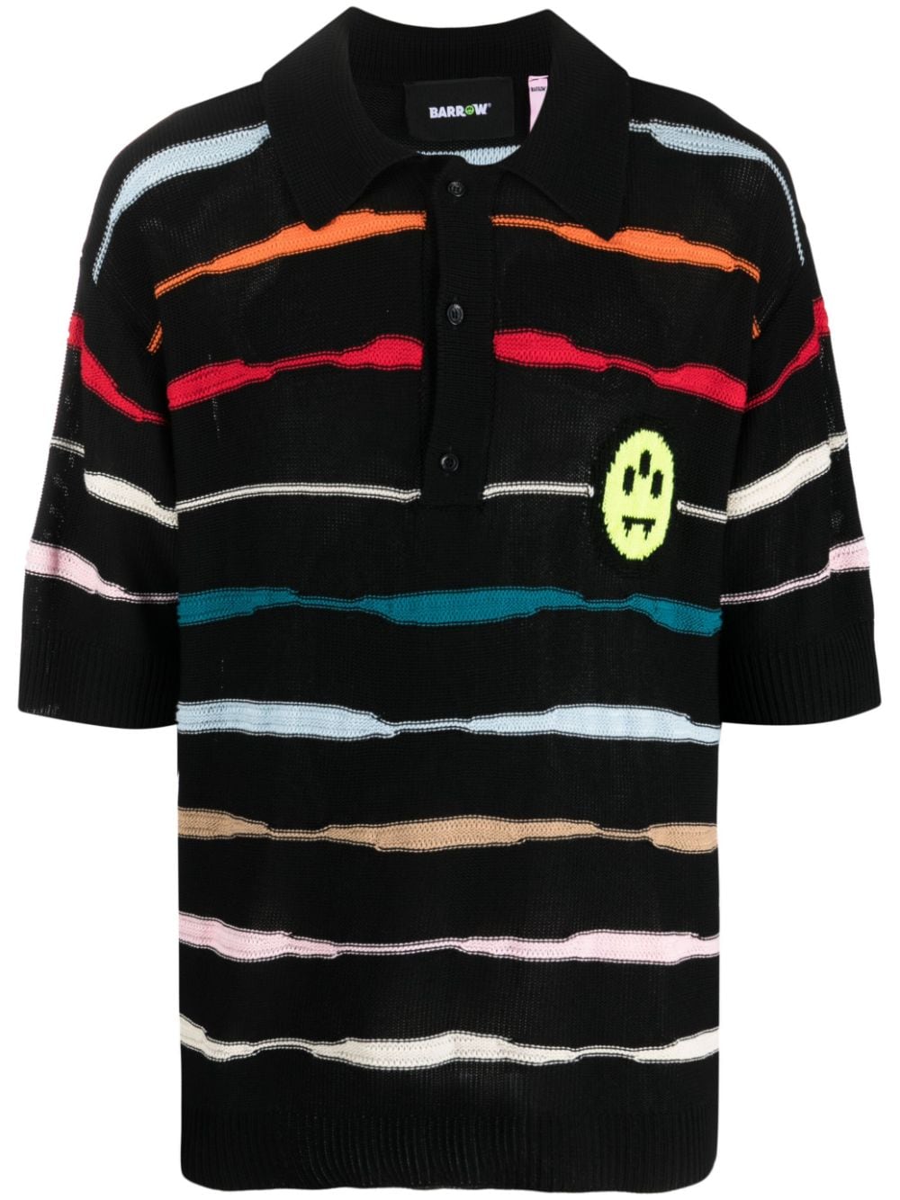 BARROW knitted polo shirt - Black von BARROW