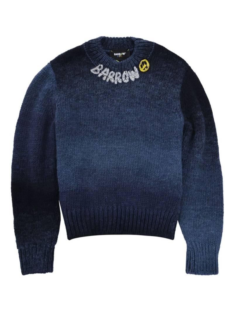 BARROW logo embroidered sweater - Blue von BARROW