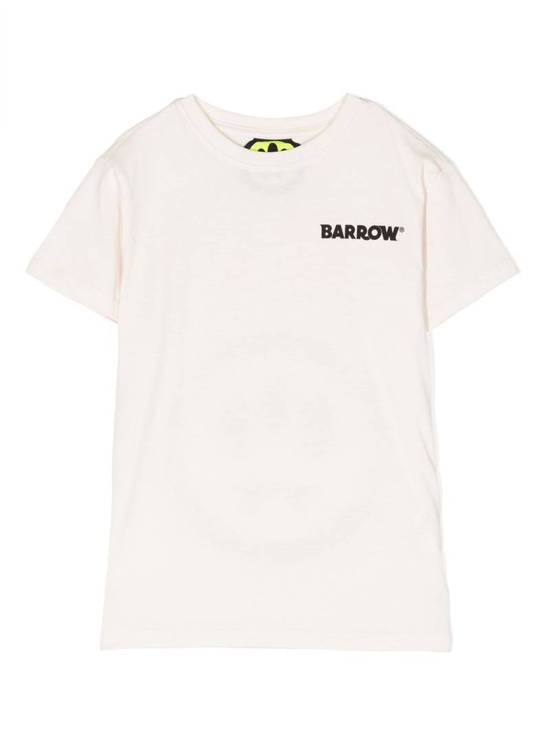 BARROW logo-lettering cotton T-shirt - White von BARROW