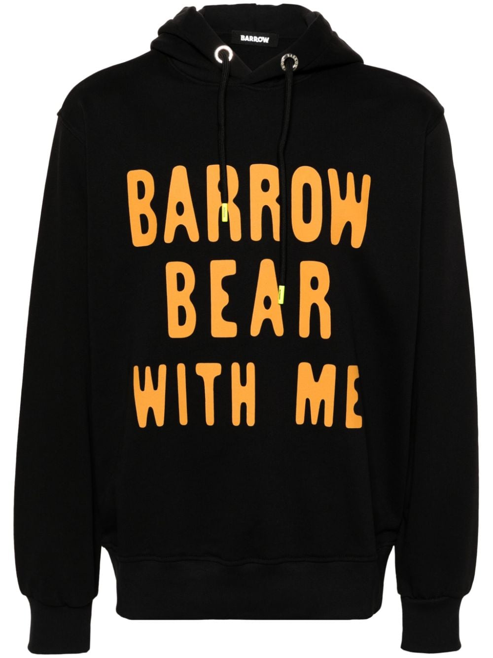 BARROW logo-print cotton hoodie - Black von BARROW