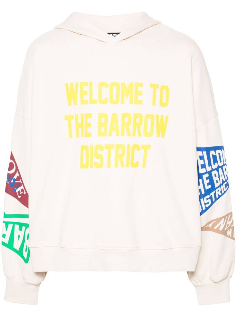 BARROW logo-print hoodie - Neutrals von BARROW