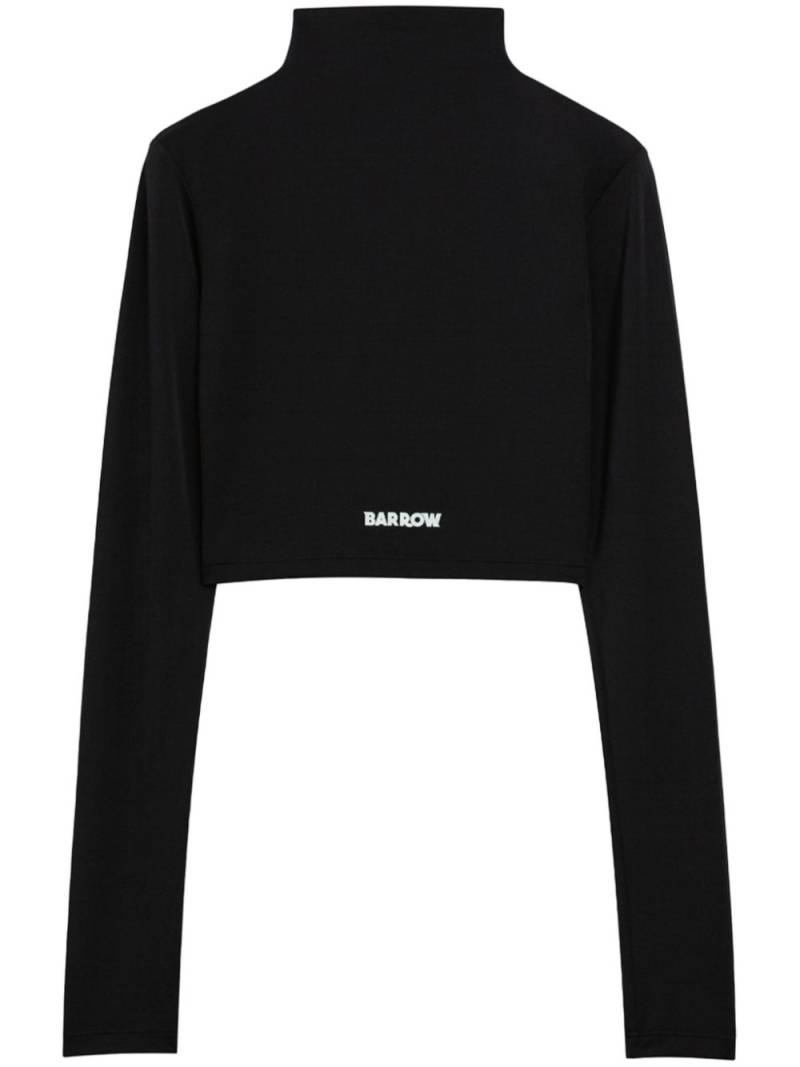 BARROW long-sleeve cropped top - Black von BARROW