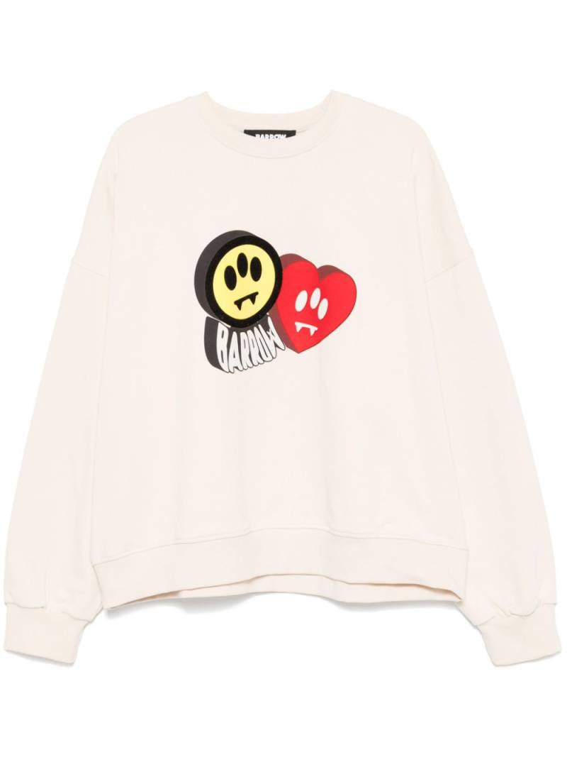 BARROW printed crew-neck sweatshirt - Neutrals von BARROW