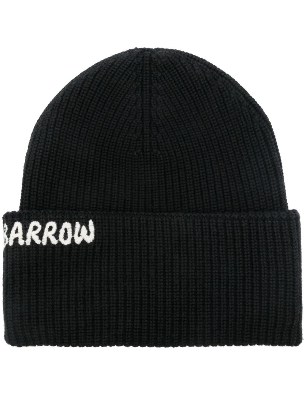 BARROW ribbed-knit beanie hat - Black von BARROW