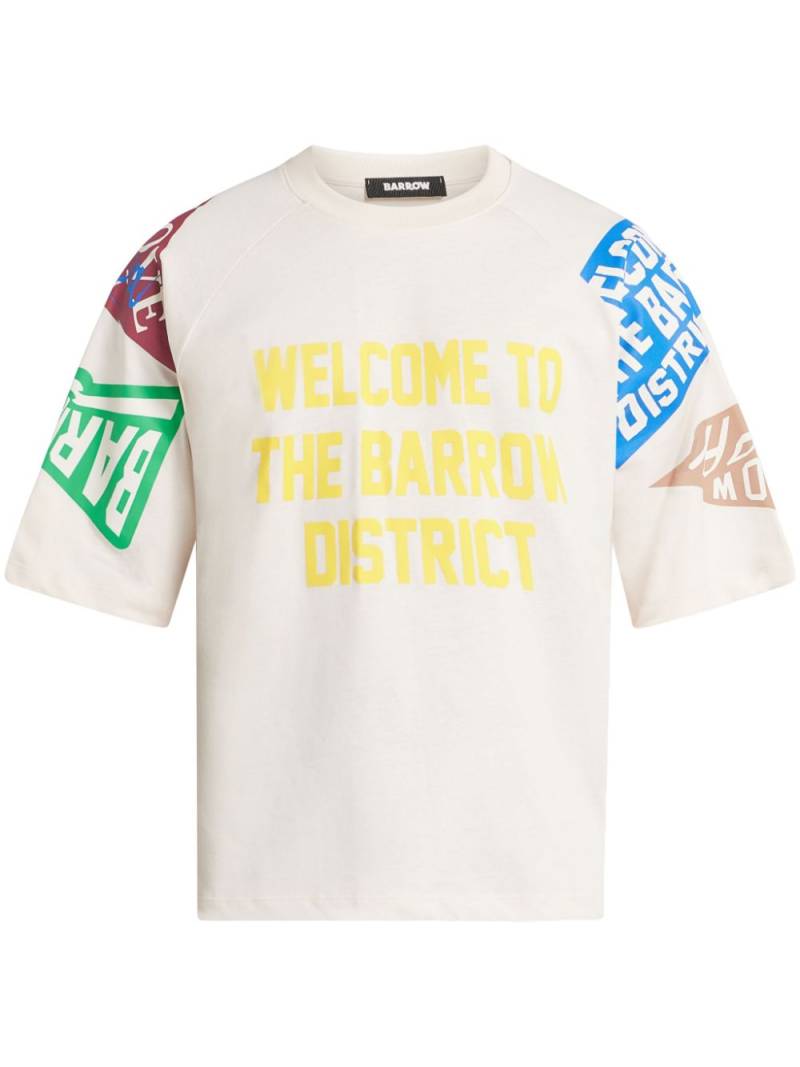 BARROW slogan-print T-shirt - Neutrals von BARROW