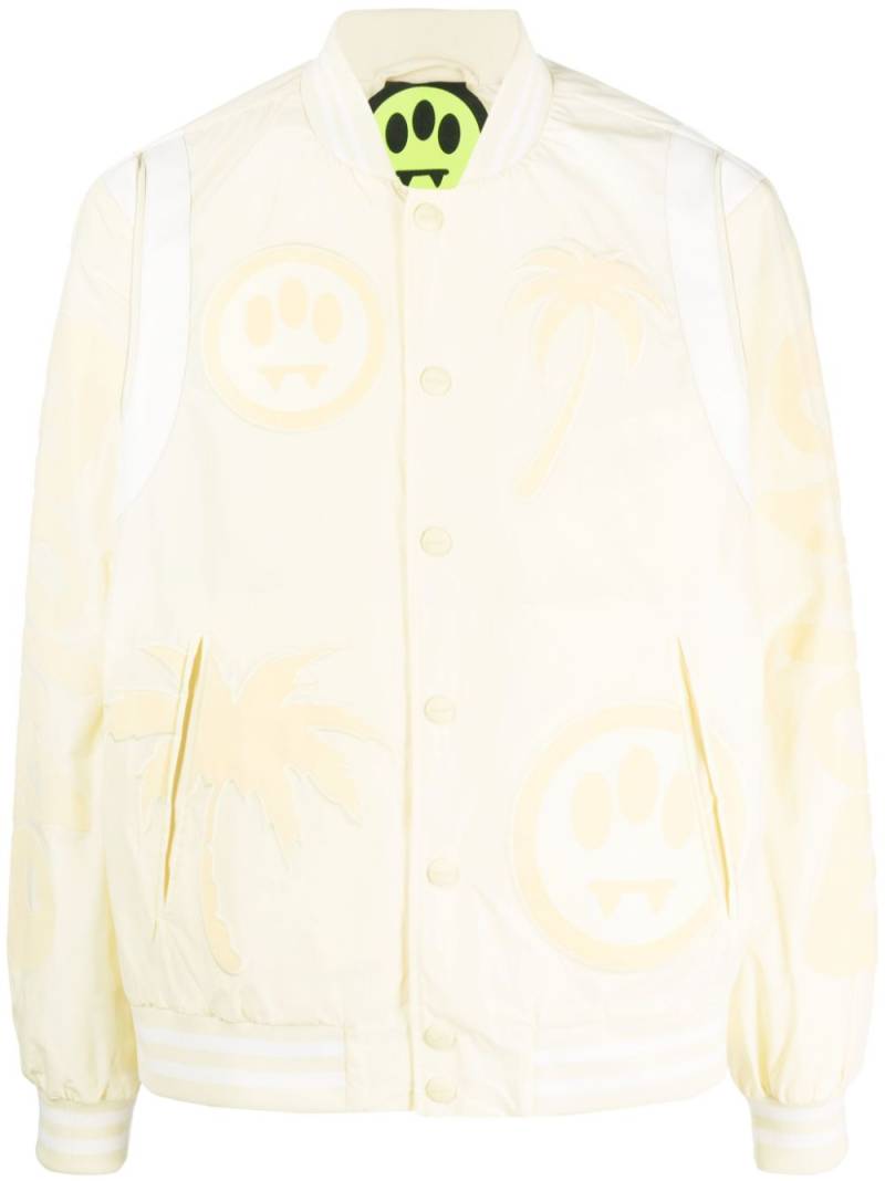 BARROW tonal-appliqué varsity jacket - Neutrals von BARROW