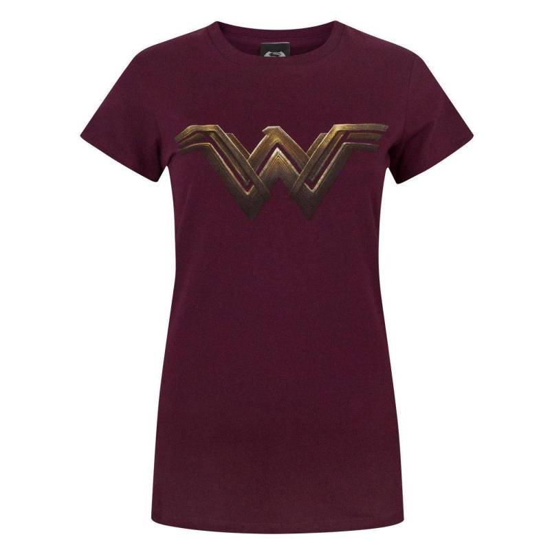 Batman Vs Superman Tshirt Mit Wonder Woman Logo Damen Rot Bunt 3XL von BATMAN