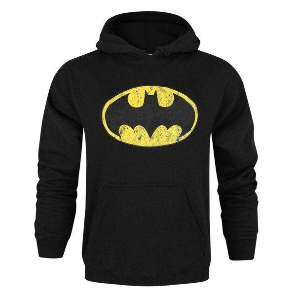 Distress Logo Kapuzenpullover Herren Schwarz S von BATMAN