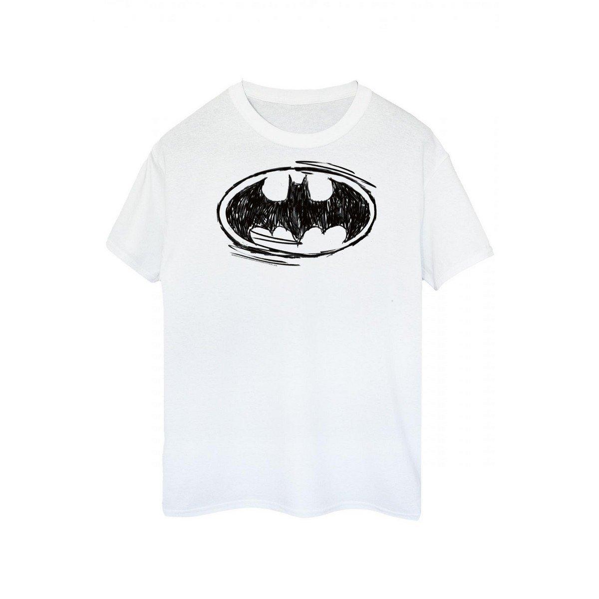 Tshirt Logo Herren Weiss 3XL von BATMAN
