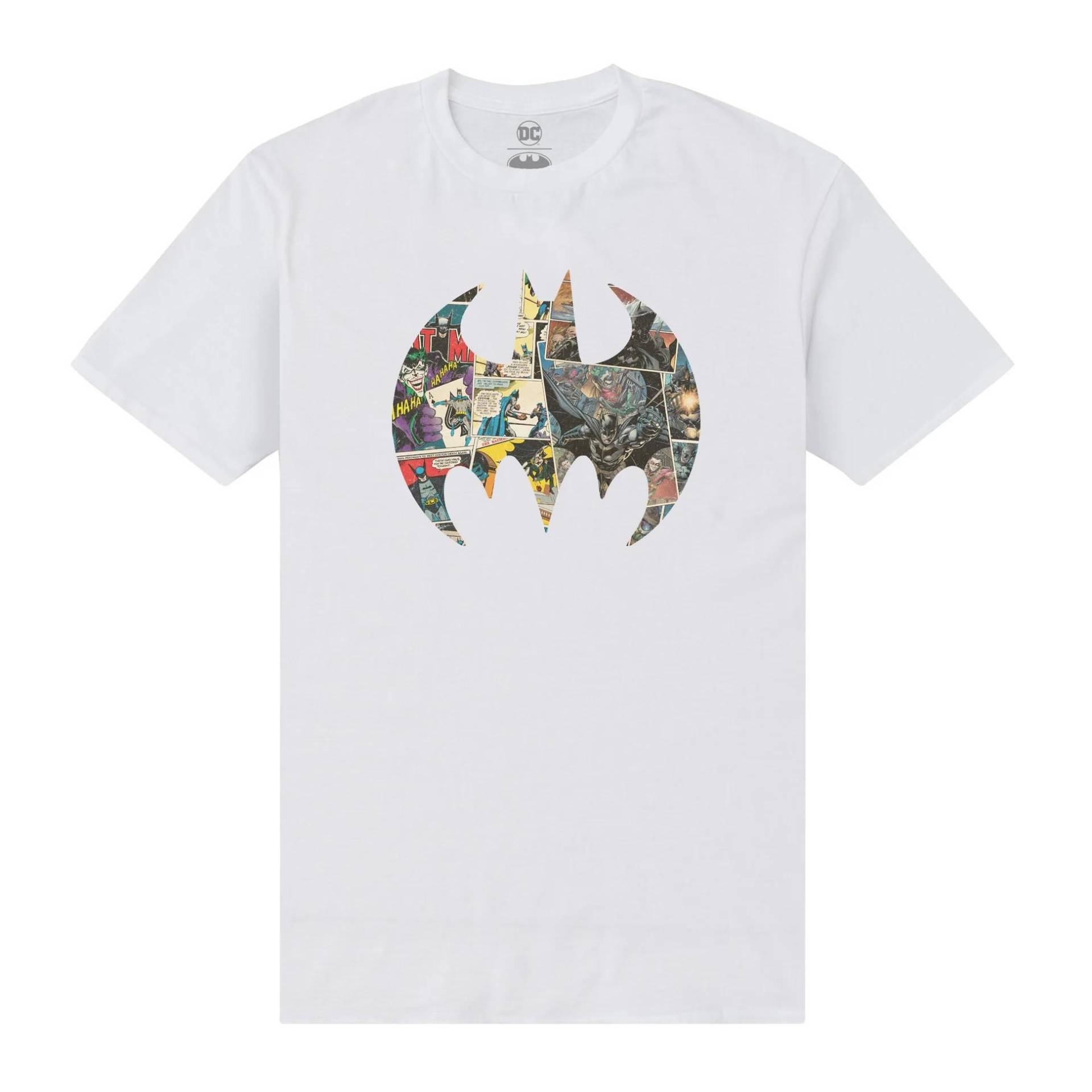 Tshirt Logo Herren Weiss 4XL von BATMAN