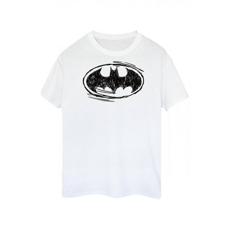 Tshirt Logo Herren Weiss S von BATMAN