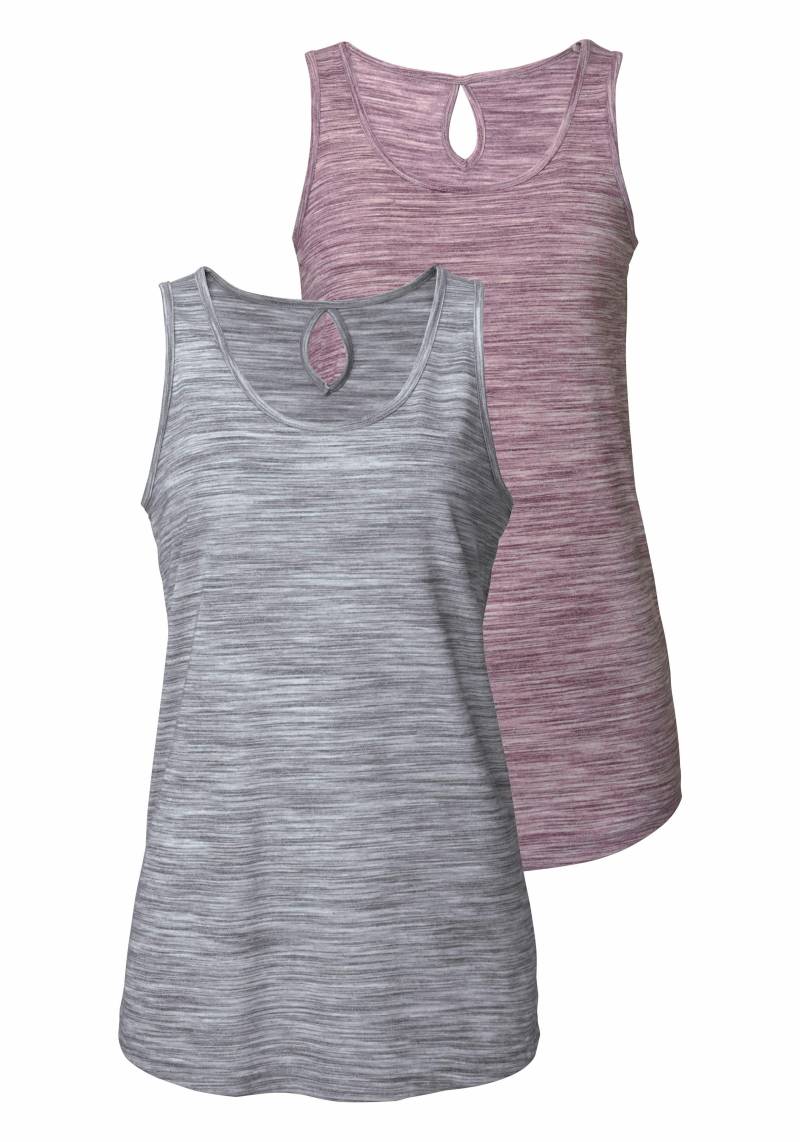 Beachtime Tanktop, (2er-Pack), mit kleinem Cut-Out im Nacken von Beachtime