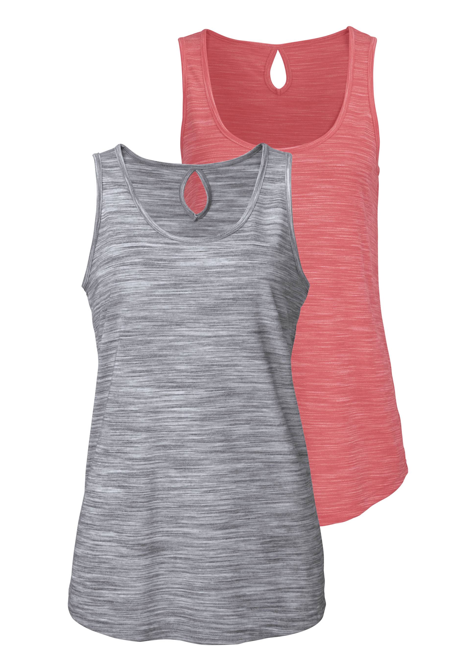 Beachtime Tanktop, (2er-Pack), mit kleinem Cut-Out im Nacken von Beachtime