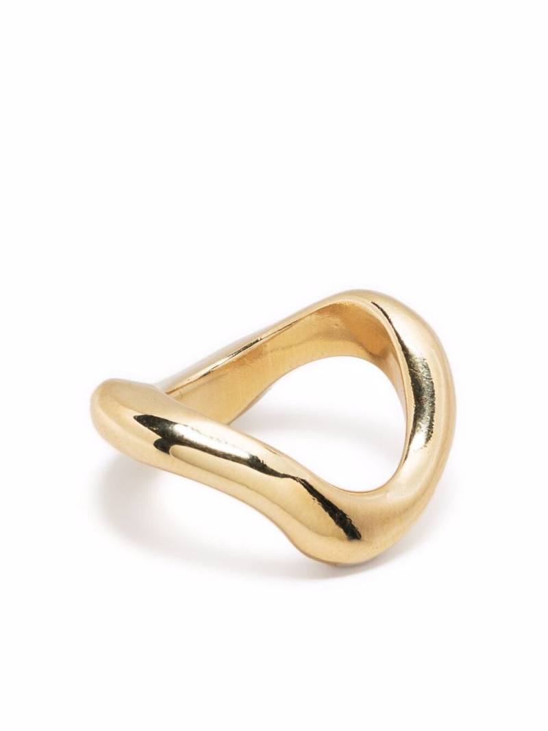 BEATRIZ PALACIOS large gold-plated Wave ring von BEATRIZ PALACIOS