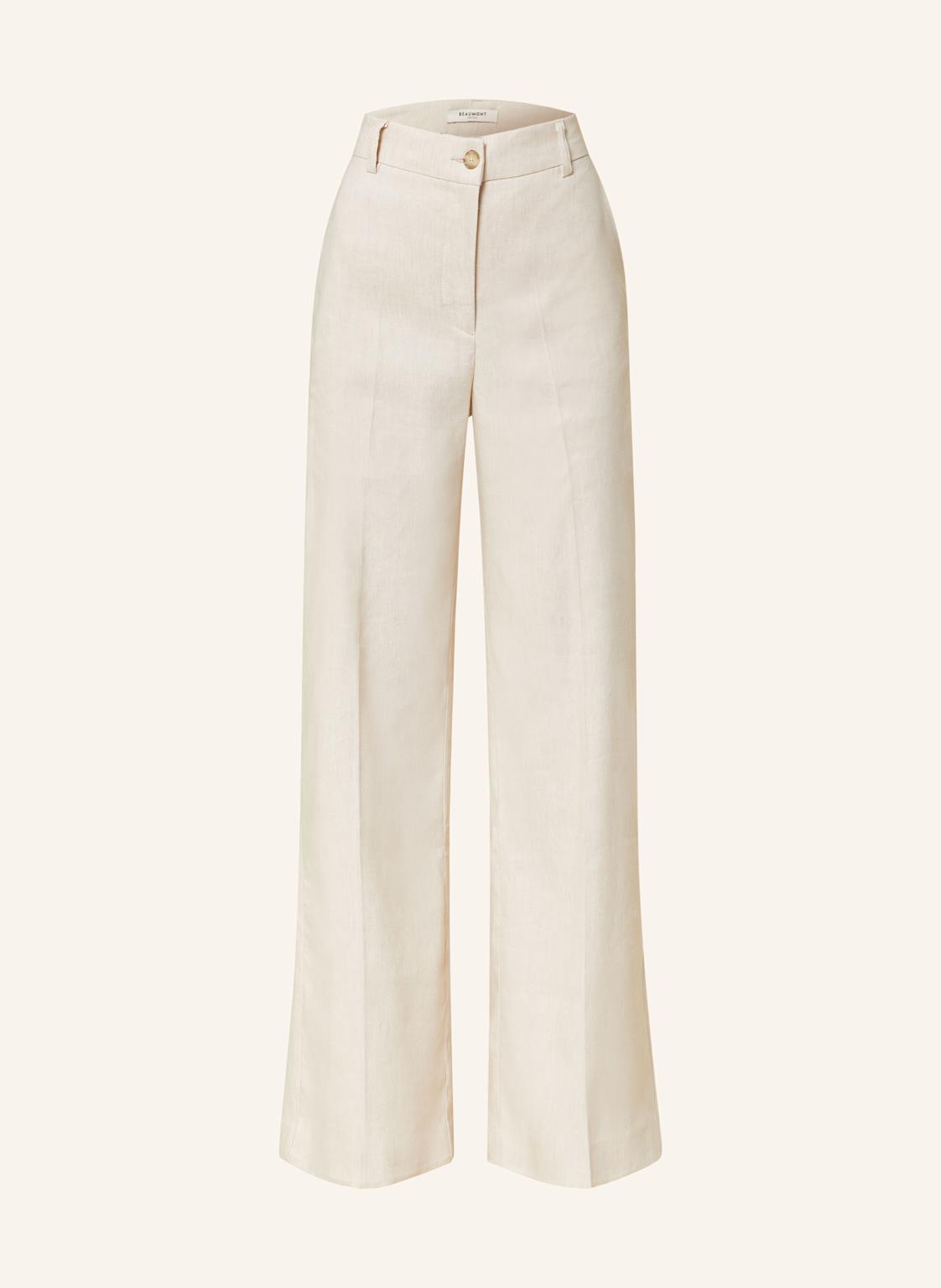 Beaumont Marlenehose Bria Mit Leinen beige Beaumont Marlenehose Bria Mit Leinen beige von BEAUMONT