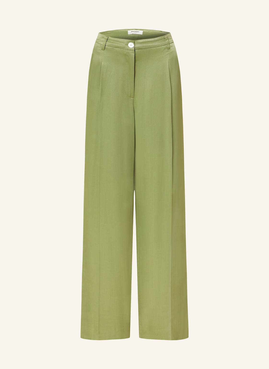 Beaumont Marlenehose James Aus Satin gruen Beaumont Marlenehose James Aus Satin gruen von BEAUMONT