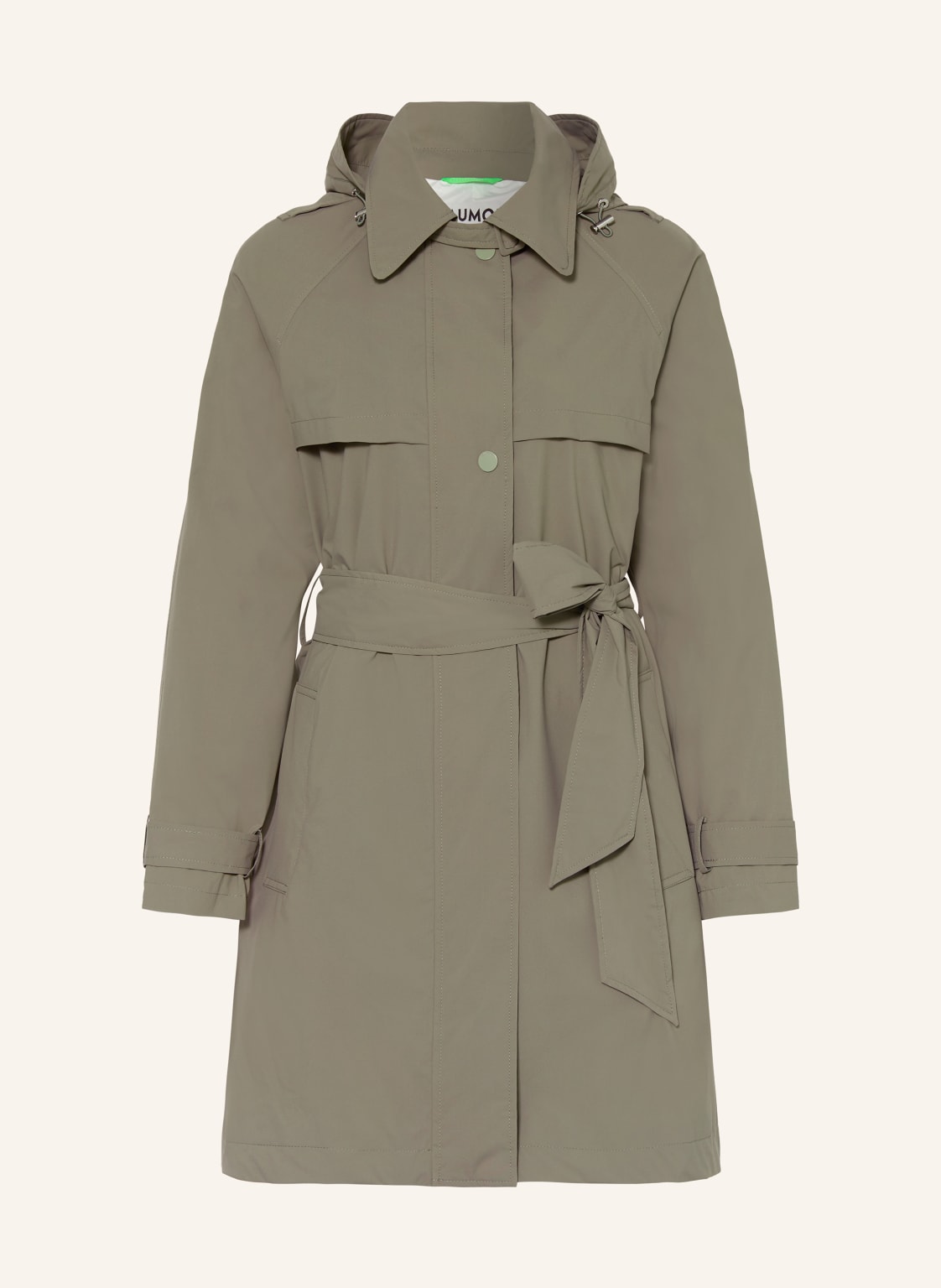 Beaumont Trenchcoat Brinkley Mit Abnehmbarer Kapuze gruen von BEAUMONT