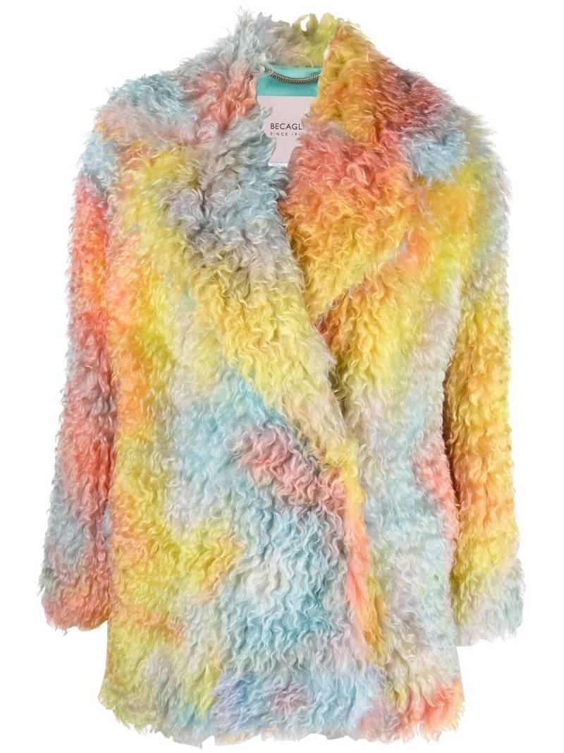 BECAGLI tie-dye faux-shearling coat - Yellow von BECAGLI