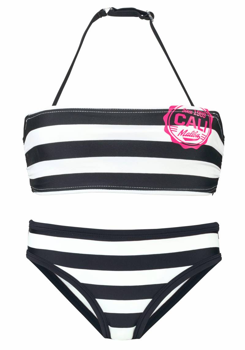 Bench. Bandeau-Bikini, mit trendigen Streifen von Bench.