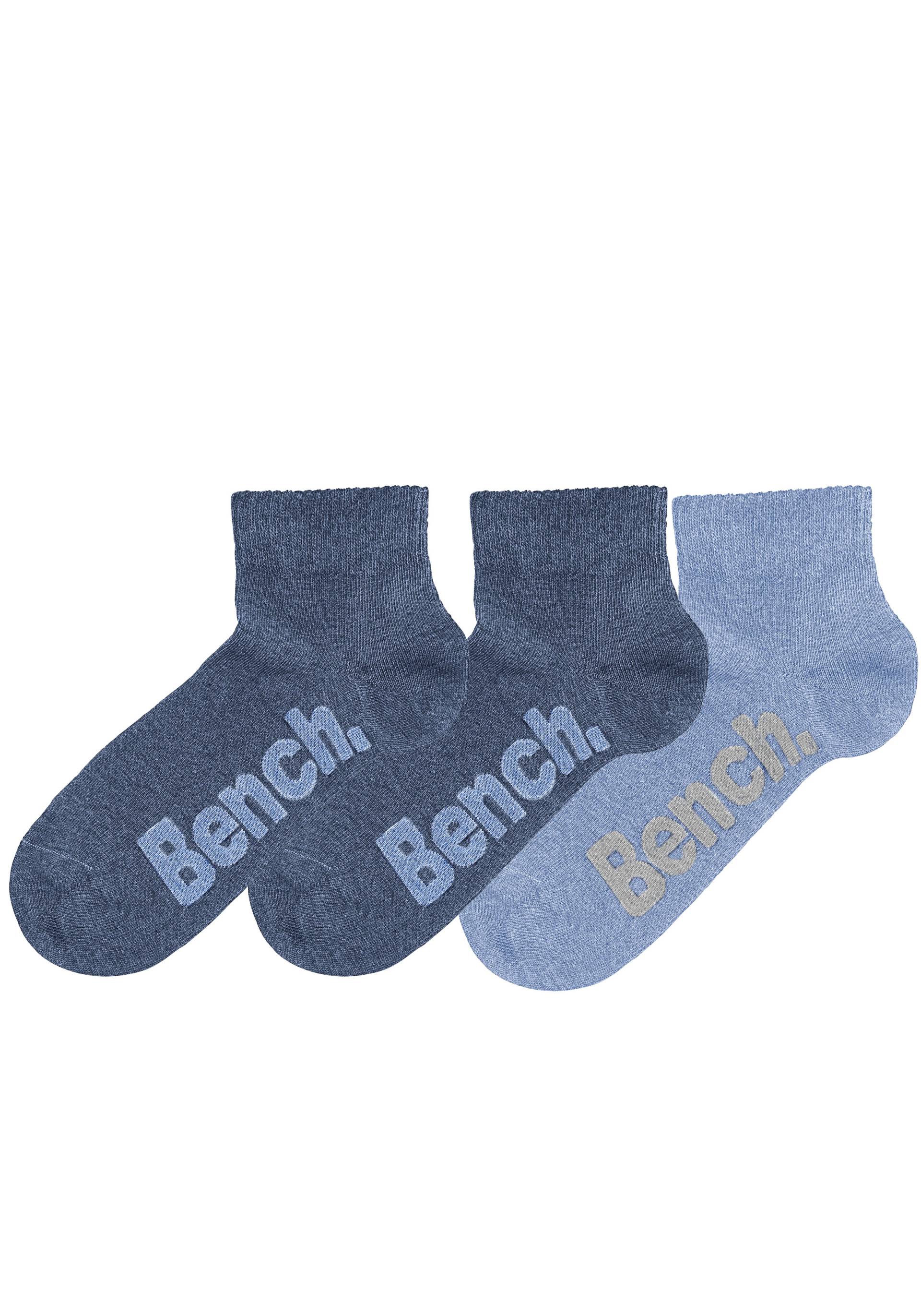 Bench. Kurzsocken, (Packung, 3 Paar), mit bequemen Rippbündchen von Bench.