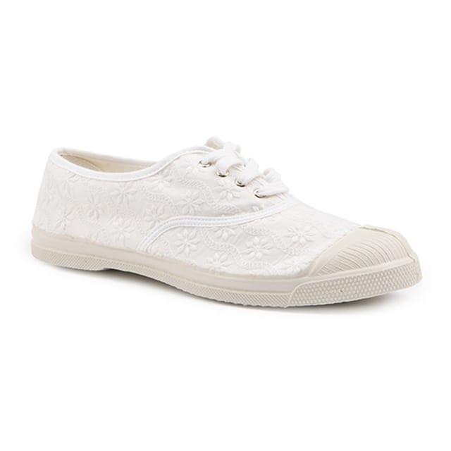 Tennis Lacet Broderie Anglaise-39 Damen Elfenbein 39 von BENSIMON