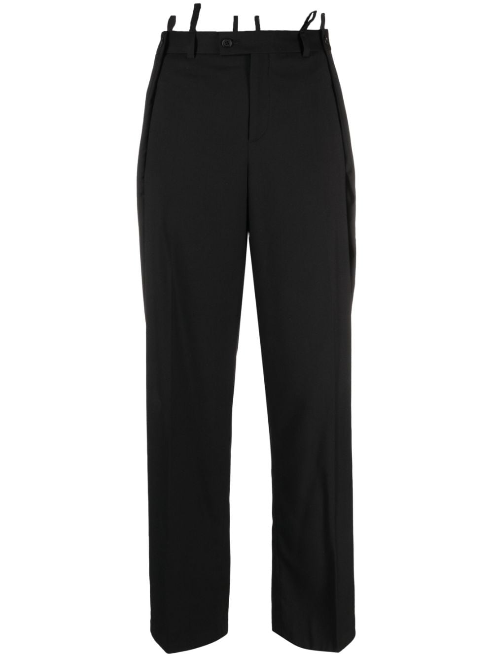 BETTTER straight-leg wool trousers - Black von BETTTER