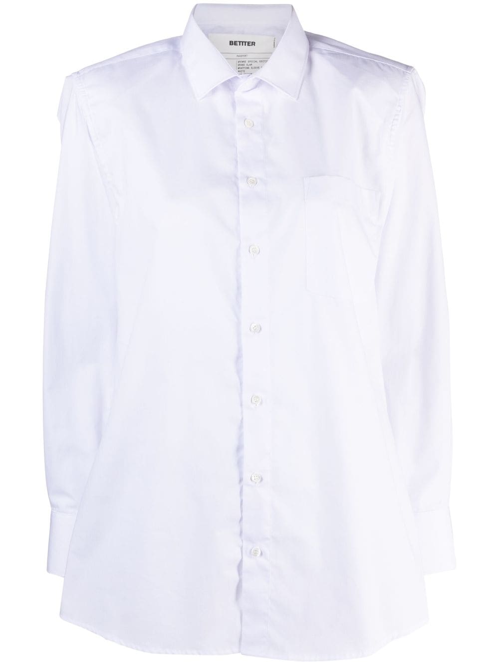 BETTTER split-sleeve shirt - White von BETTTER