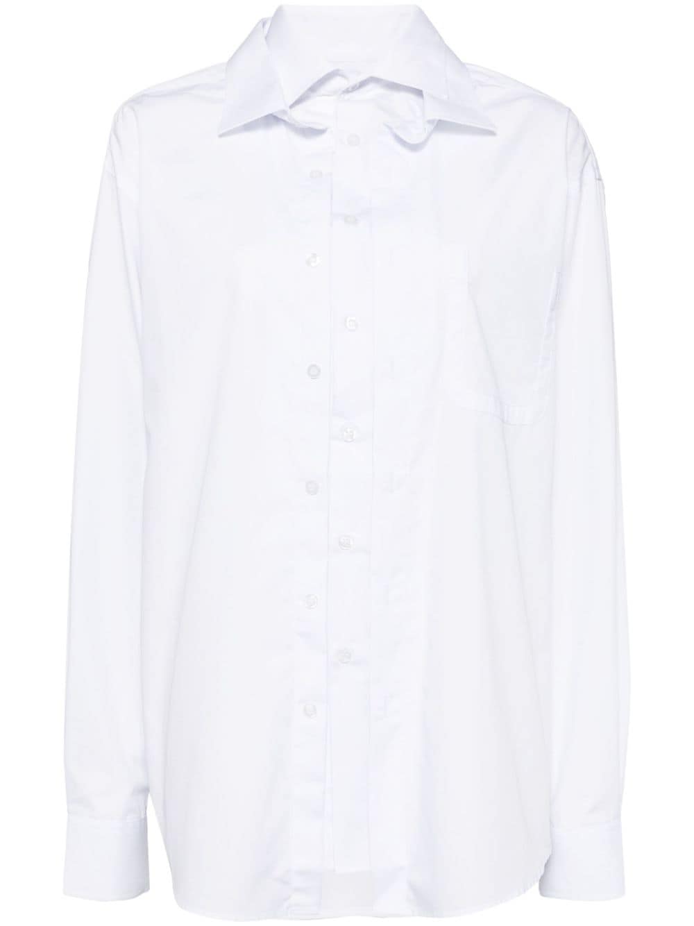 BETTTER layered button-down shirt - White von BETTTER