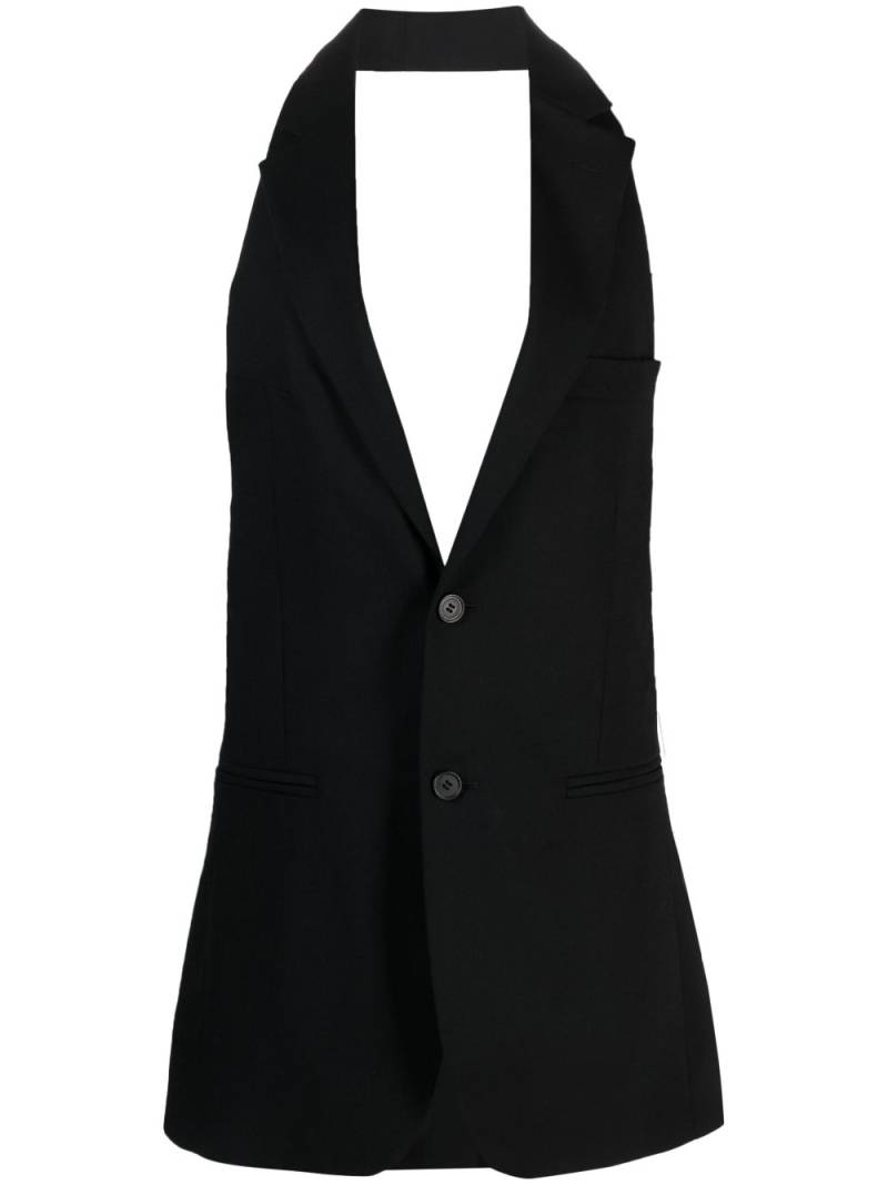 BETTTER open-back wool waistcoat - Black von BETTTER