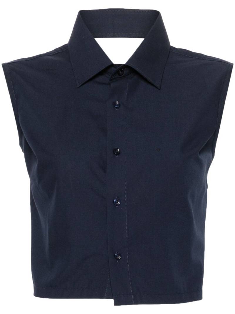 BETTTER sleeveless open-back shirt - Blue von BETTTER