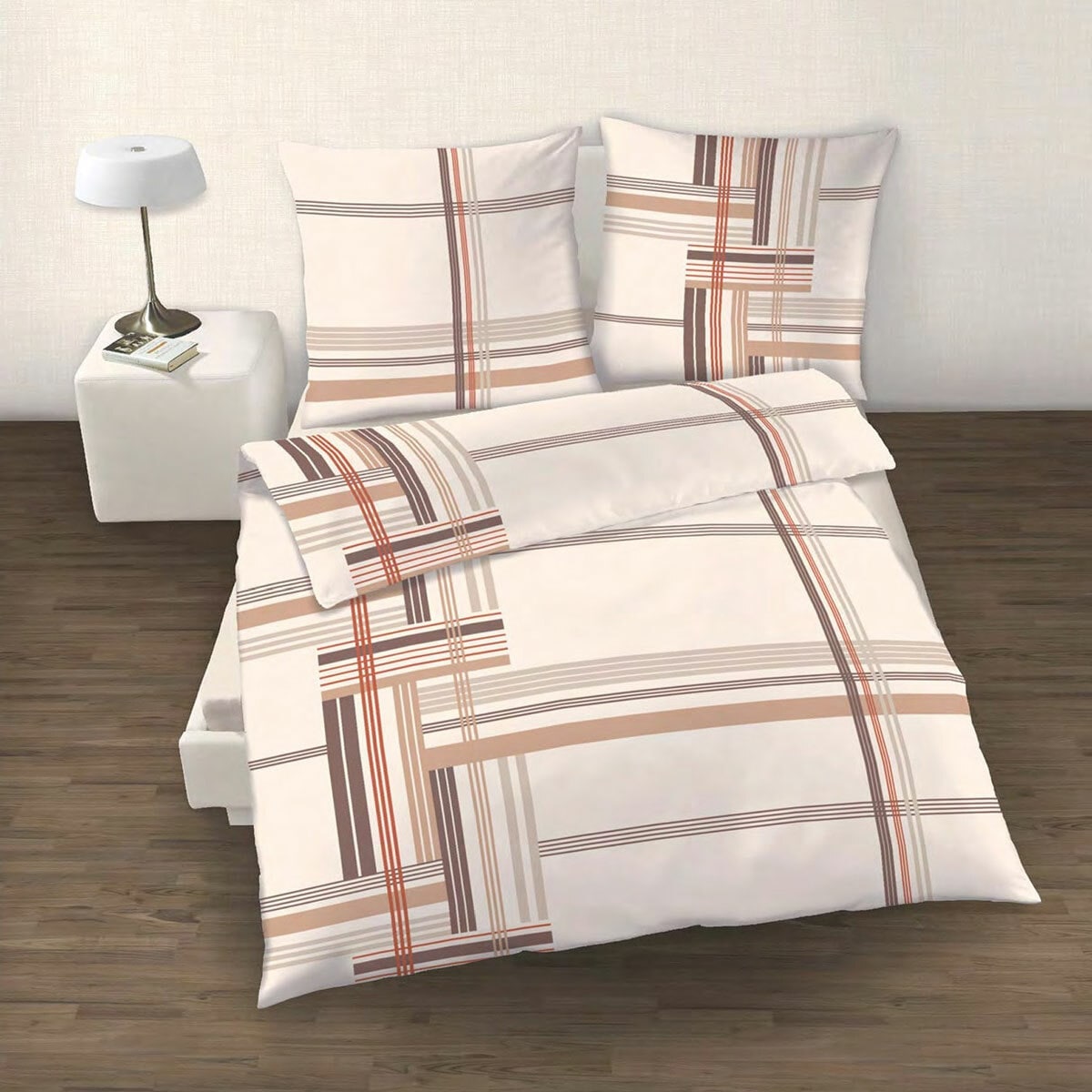 BETTWARENSHOP Bettwäsche »Elegant Stripes«, (3 tlg.), warme Biber Qualität von BETTWARENSHOP