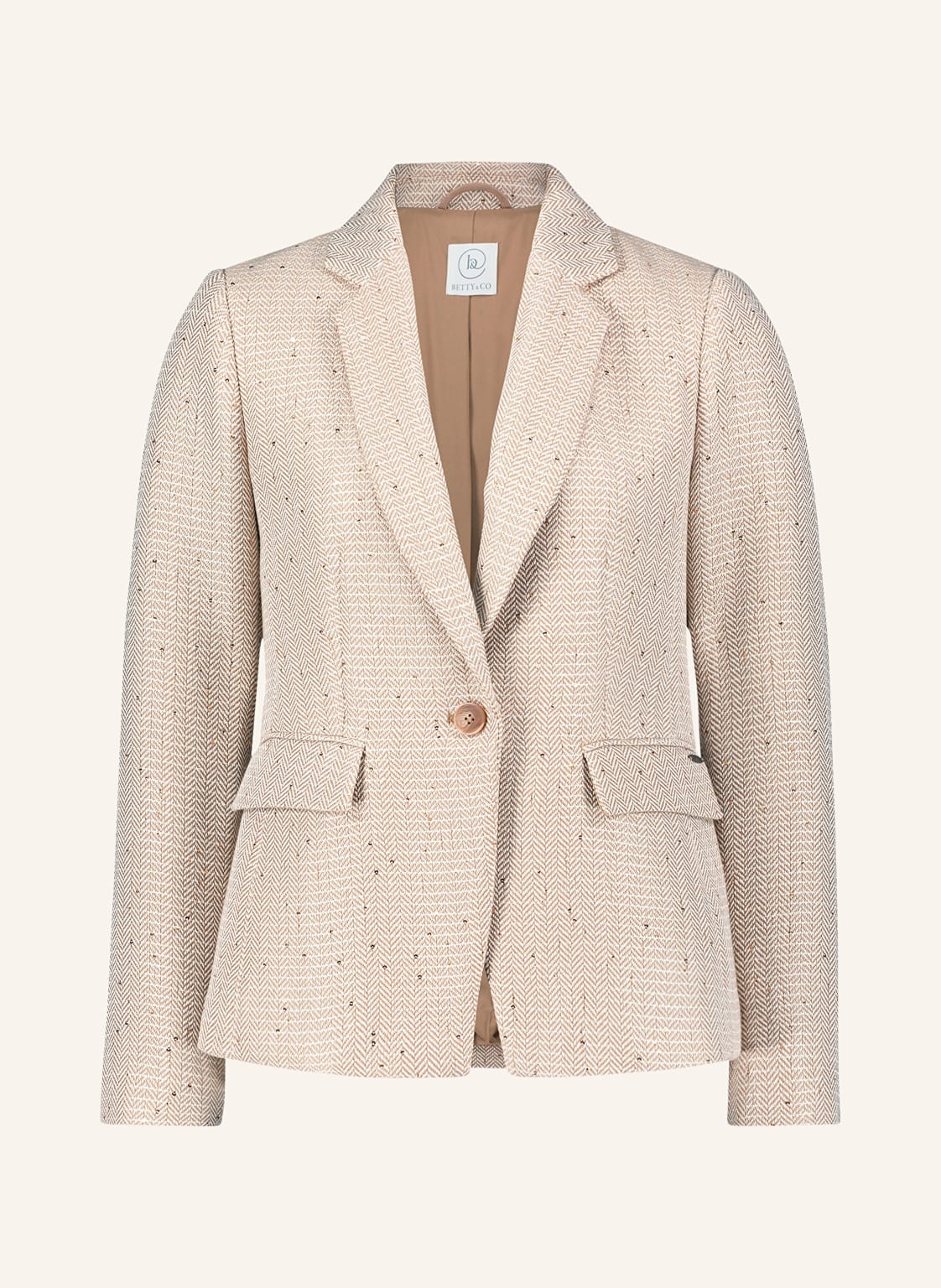 Betty&Co Blazer Mit Pailletten beige von BETTY&CO