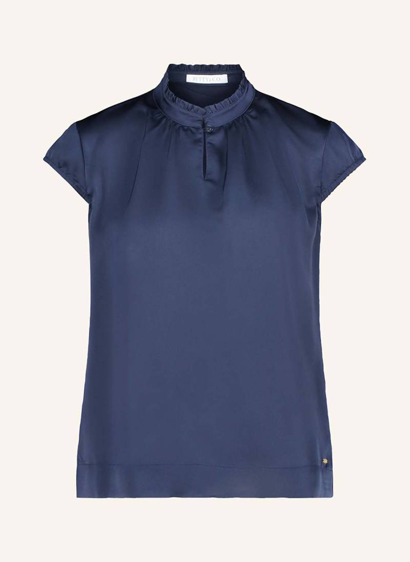 Betty&Co Blusenshirt Aus Satin blau von BETTY&CO