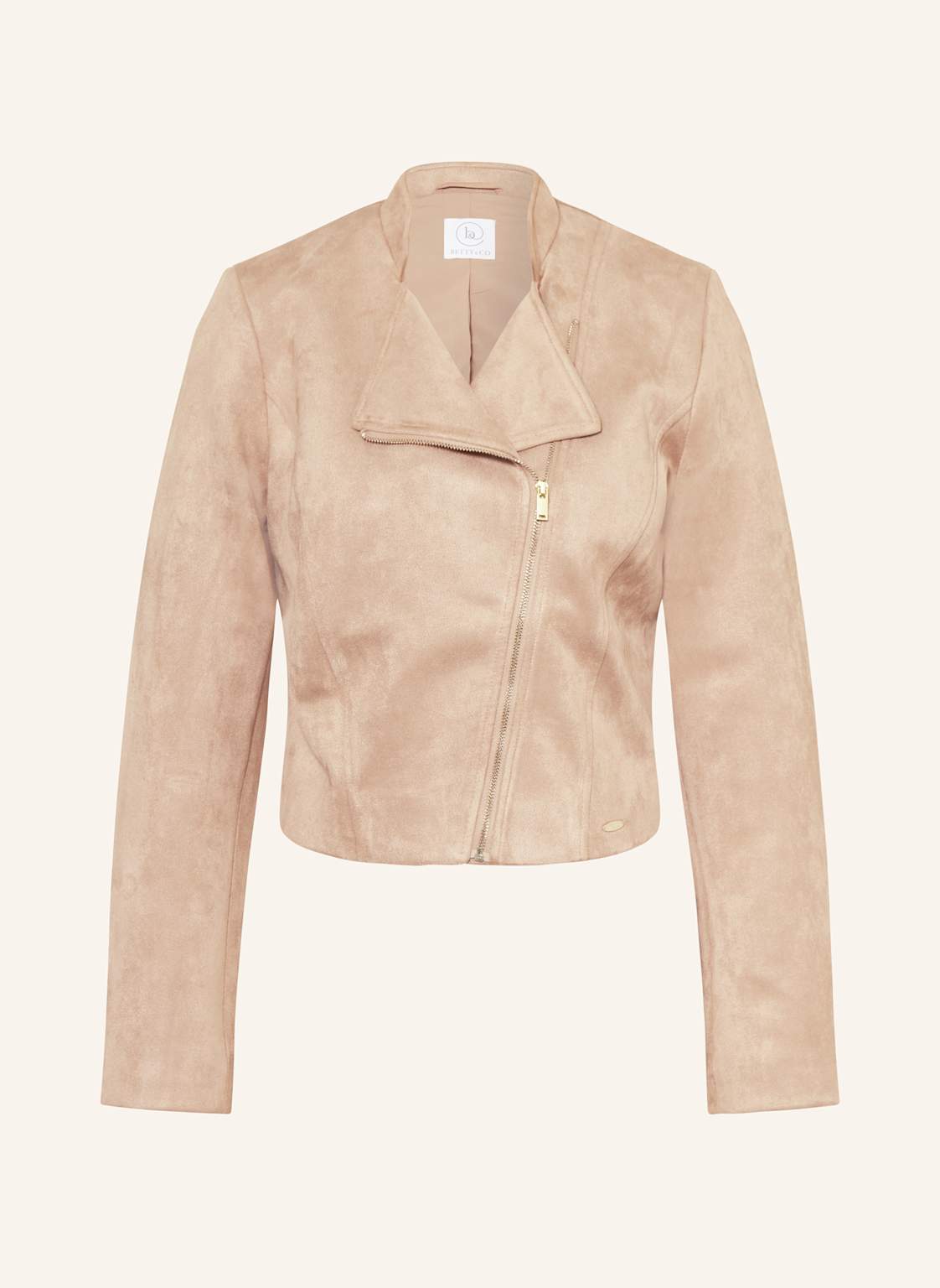 Betty&Co Cropped-Jacke In Lederoptik beige von BETTY&CO