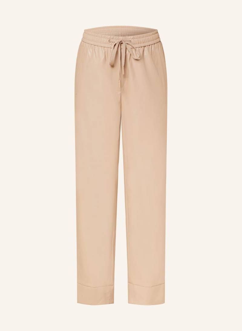 Betty&Co Hose In Lederoptik beige von BETTY&CO