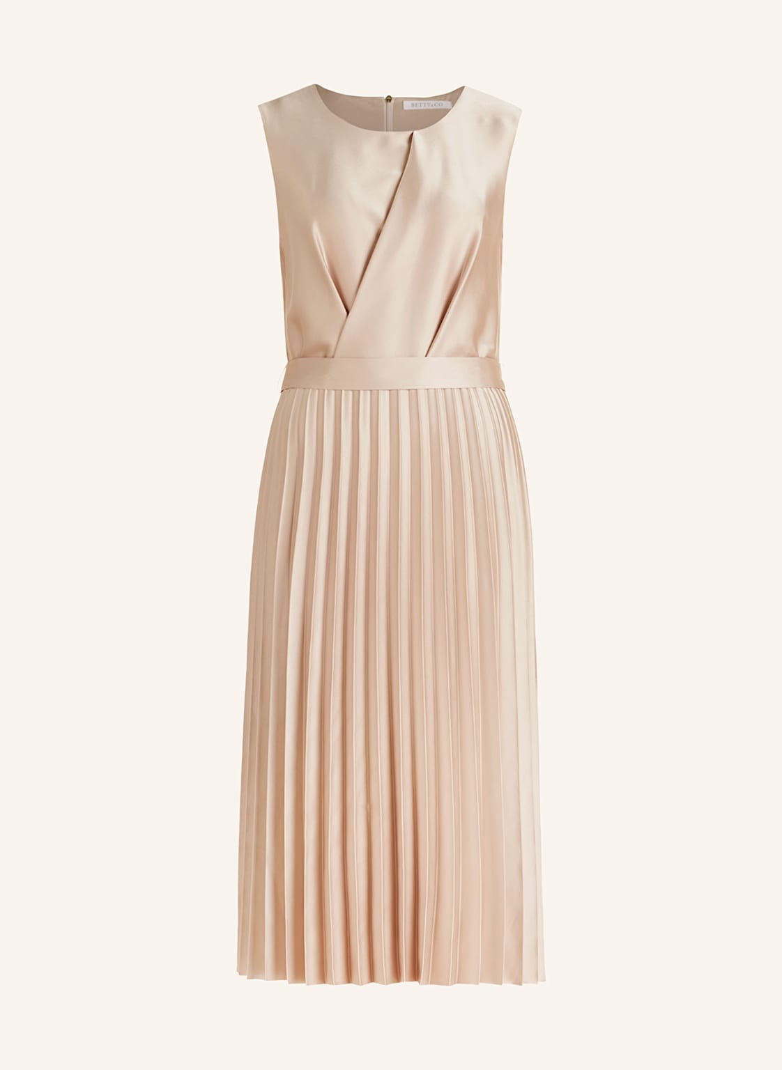 Betty&Co Satinkleid Mit Plissees beige Betty&Co Satinkleid Mit Plissees beige von BETTY&CO