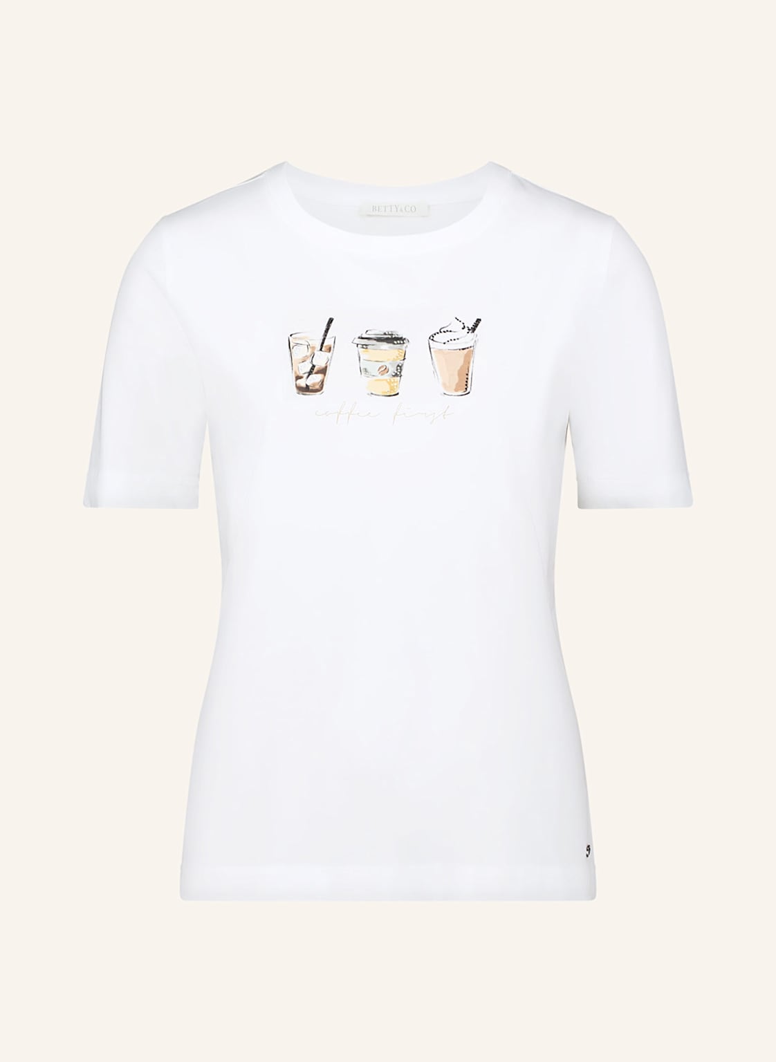Betty&Co T-Shirt Mit Schmucksteinen weiss Betty&Co T-Shirt Mit Schmucksteinen weiss von BETTY&CO